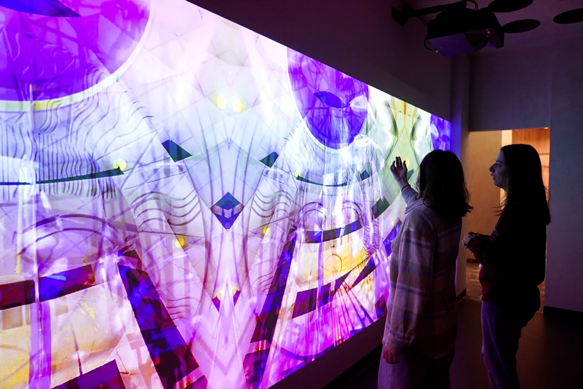 Weightlessness exhibition view: video installation and mixed media