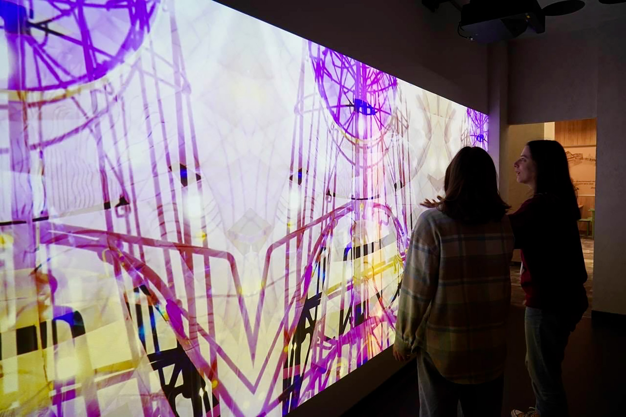 Weightlessness exhibition view: expanded photography and video projection