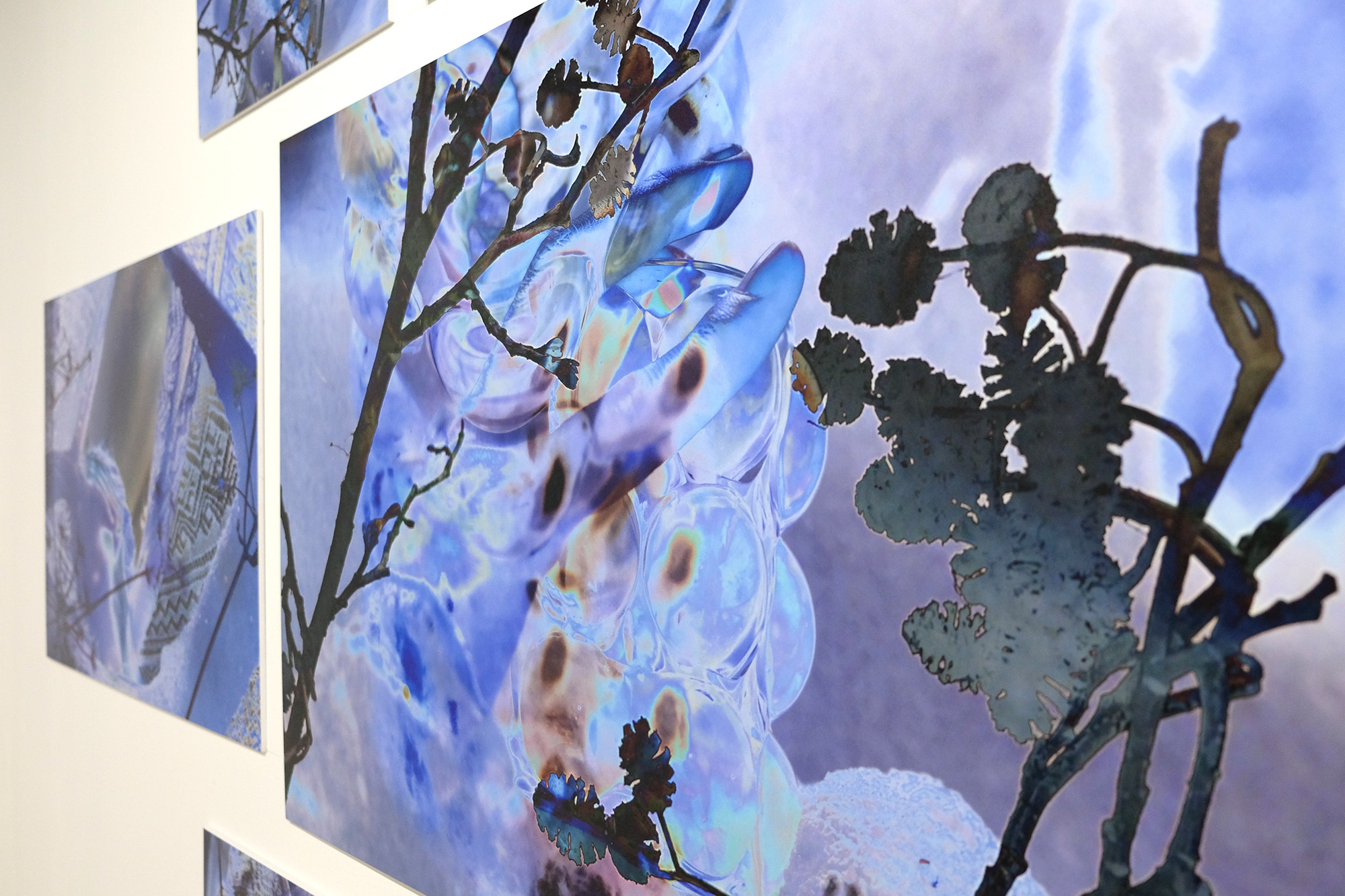Exhibition view: contemporary collage and visual art