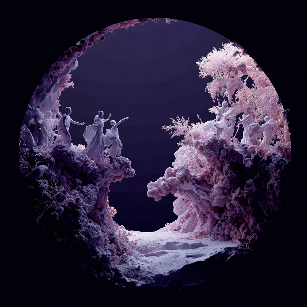 Nigredo. Liminal Mirror 3 — contemporary visual art on inner reflection, 2025