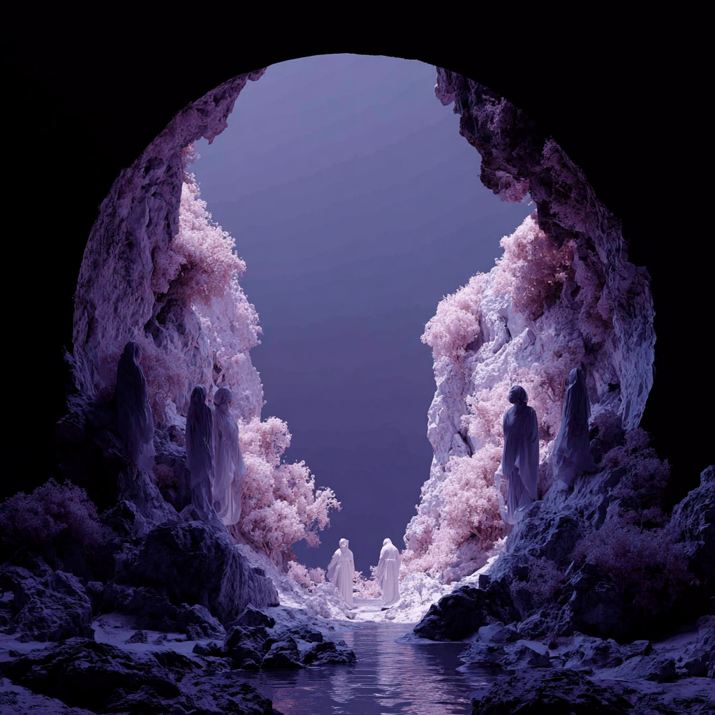 Nigredo. Liminal Mirror 7 — contemporary visual art, 2025