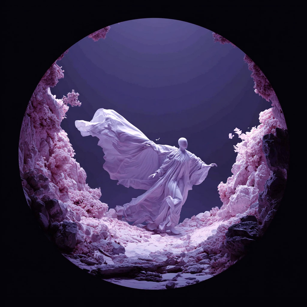 Nigredo. Liminal Mirror 8 — visual art on reality and reflection, 2025