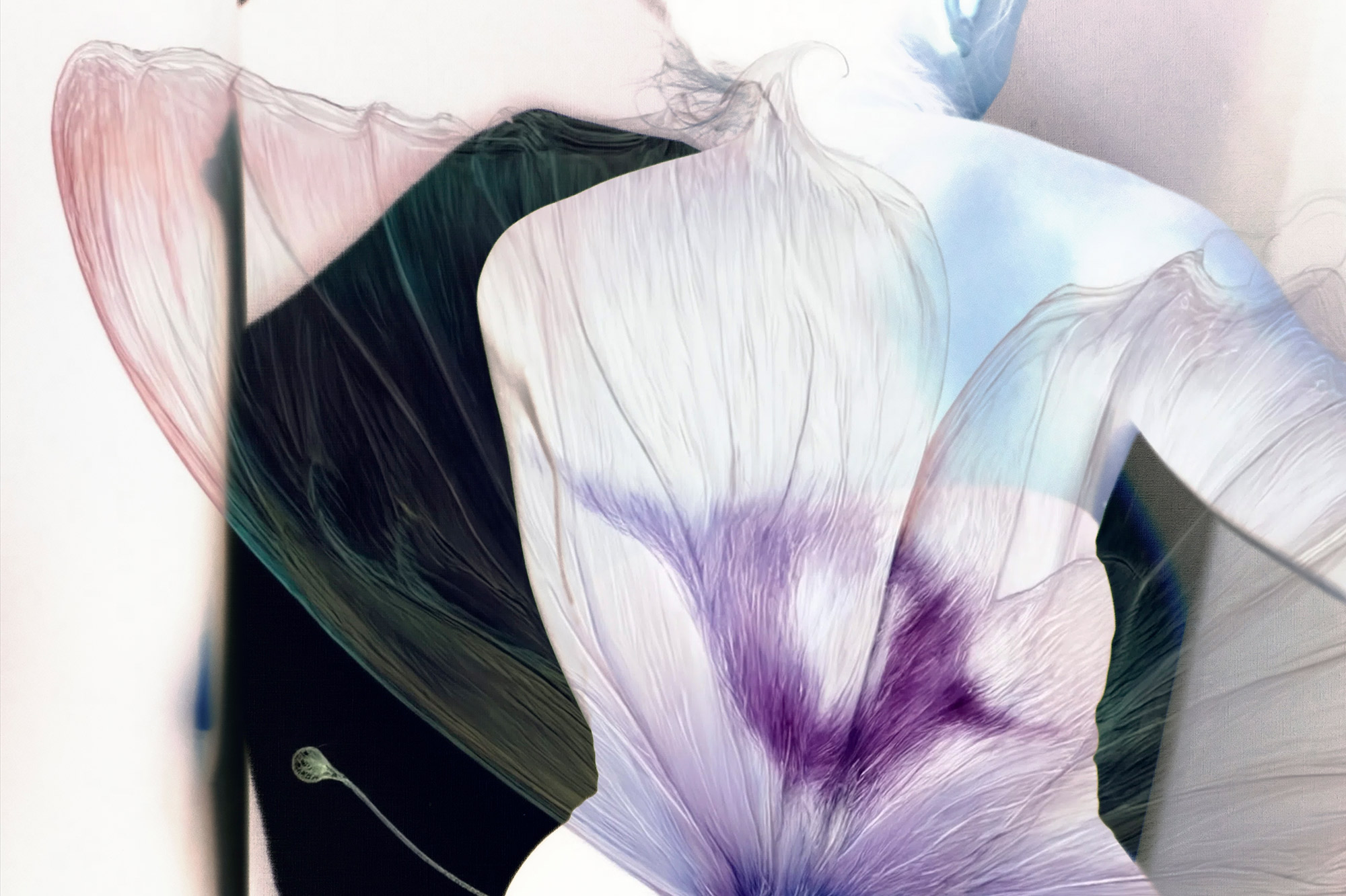 Embodiment 4 — mixed media artwork exploring presence, 2026